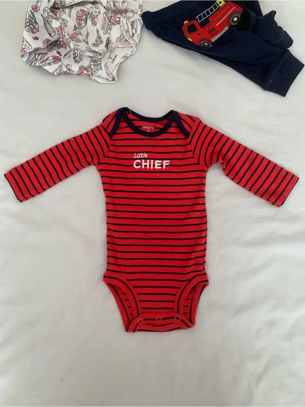 NWT Carter's Baby Boy 3pc Fire Truck Set 3M
